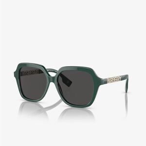 BURBERRY Joni Sunglasses in Green, Dark Grey Lens, NWT